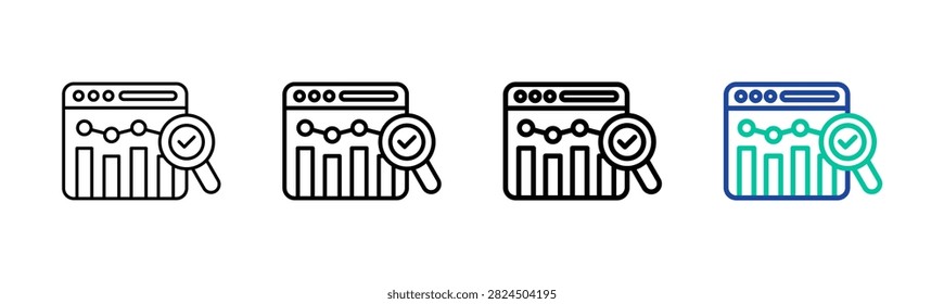 Syntax Analysis Icon Collection Different Style Outline