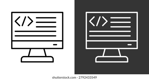 Syntax Black And White Icon Set Collection Pack Vector Illustration