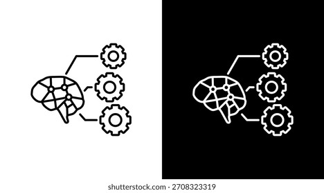 Synth Cog White Icon Set Design