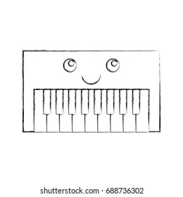 Synth console kawaii character