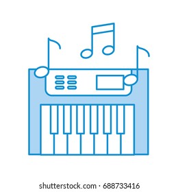 Synth console with notes