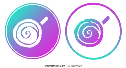 Synth or Retro Wave Circle of Coffee Drinks. Vector Illustration for Graphic Design, Card, Shirt, Poster, and More.