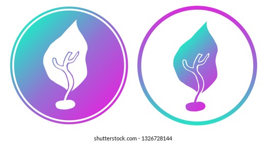 Synth or Retro Wave Circle of Trees Nature. Vector Illustration for Graphic Design, Card, Shirt, Poster, and More.