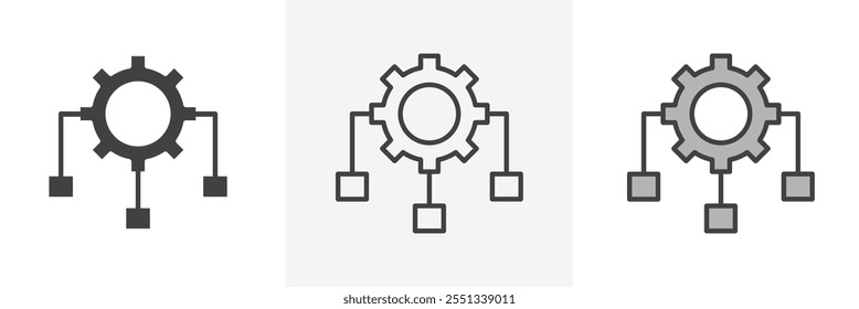 Synthesis of ideas icon pack. Vector illustration. EPS10