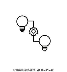 Synthesis of ideas icon Symbol mark in Outline style