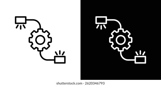 Synthesis of ideas icon vector for web and mobile app. Symbol isolated.
