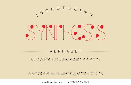 Synthesis the luxury type elegant font and glamour alphabet vector set