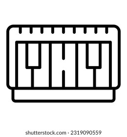 Synthesizer band icon outline vector. Dj music. Audio instrument