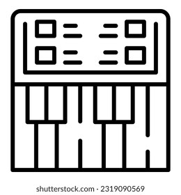 Synthesizer buttons icon outline vector. Dj music. Audio instrument