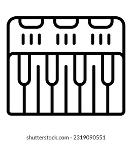 Synthesizer controller icon outline vector. Dj music. Audio instrument