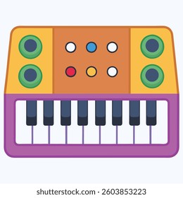 Synthesizer flat illutration white background