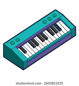 Synthesizer flat illutration white background