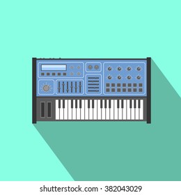 Synthesizer. Flat style.