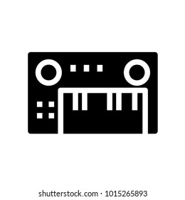 synthesizer glyph icon