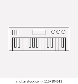 Synthesizer icon line element. Vector illustration of synthesizer icon line isolated on clean background for your web mobile app logo design.