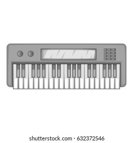 Synthesizer icon in monochrome style isolated on white background vector illustration