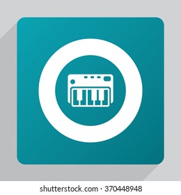 synthesizer icon, on white background