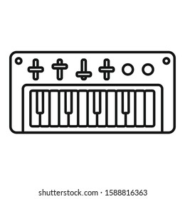 Synthesizer icon. Outline synthesizer vector icon for web design isolated on white background