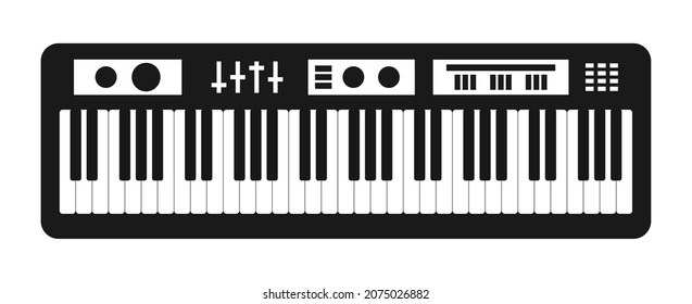 Synthesizer icon. Piano vector illustration