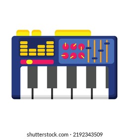 Synthesizer icon. Subtable to place on music festival, music, etc.