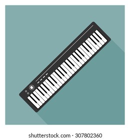 Synthesizer icon. Vector illustration. EPS 10, opacity