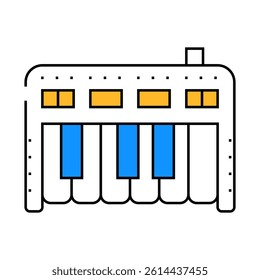 synthesizer instrument line icon vector. synthesizer instrument sign. isolated symbol illustration