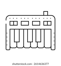 synthesizer instrument line icon vector. synthesizer instrument sign. isolated contour symbol black illustration