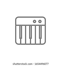 synthesizer key icon. Simple thin line, outline vector of web icons for ui and ux, website or mobile application