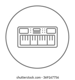 Synthesizer line icon.