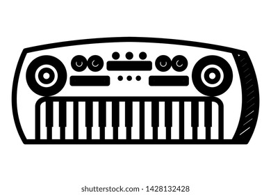 synthesizer musical instrument isolated icon