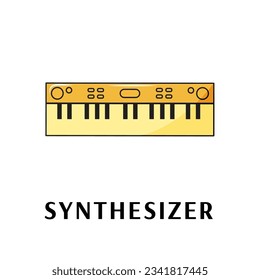 Synthesizer. Musical instrument. Vector illustration EPS10