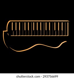 synthesizer, musical instrument, vector, illustrations, icons, string instrument,music.