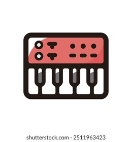 Synthesizer outline icon for graphic design, apps and websites