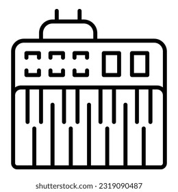 Synthesizer panel icon outline vector. Dj music. Mixer control