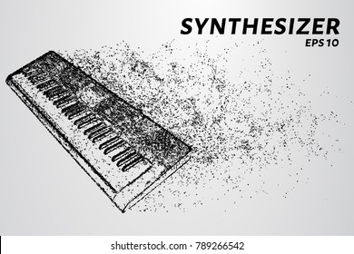 The synthesizer of the particles. The synthesizer consists of circles and points. Vector illustration