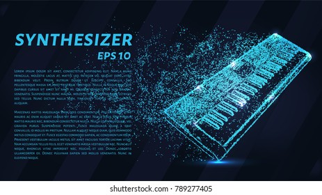 The synthesizer of the particles. The synthesizer consists of circles and points. Vector illustration