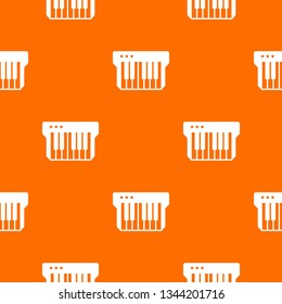 Synthesizer pattern vector orange for any web design best
