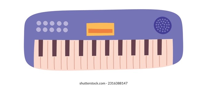 Synthesizer Piano Device Vector Illustration