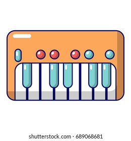 Synthesizer piano icon. Cartoon illustration of synthesizer piano vector icon for web design