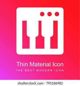 Synthesizer red and pink gradient material white icon minimal design