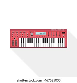 synthesizer red vector