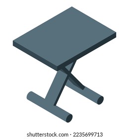 Synthesizer stand icon isometric vector. Dj music. Piano audio