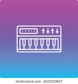 Synthesizer-Vektorsymbol. Kann für Druck-, Mobil- und Web-Anwendungen verwendet werden.