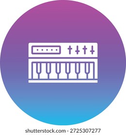 Icono de Vector del sintetizador. Se puede utilizar para aplicaciones de impresión, móviles y de Web.