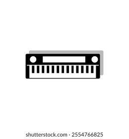 Synthesizer vector icon. Electric synthesizer. Piano.
