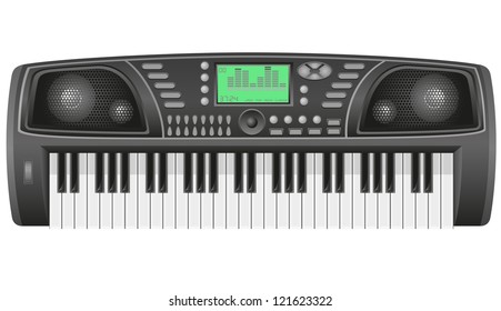 synthesizer vector illustration isolated on white background