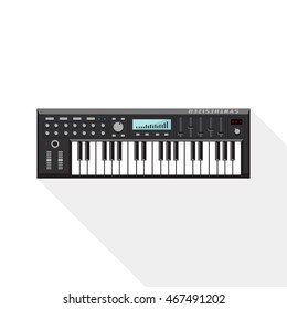 synthesizer vector with long shadow