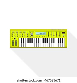 synthesizer yellow vector