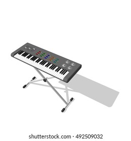 Synthesizer.Isolated on white background. Vector illustration.
