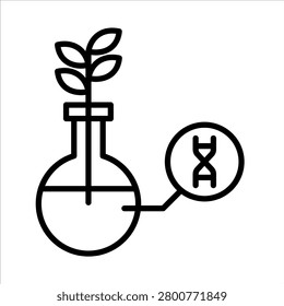 Synthetic Biology icon line vector illustration